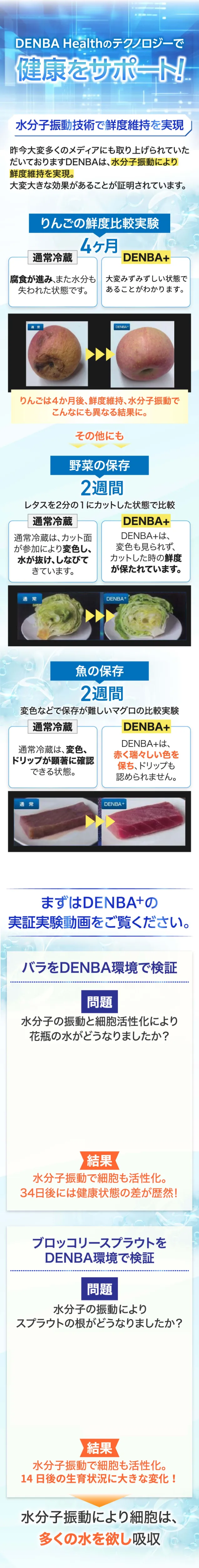 DENBAの先進技術が日常の健康維持をサポートします