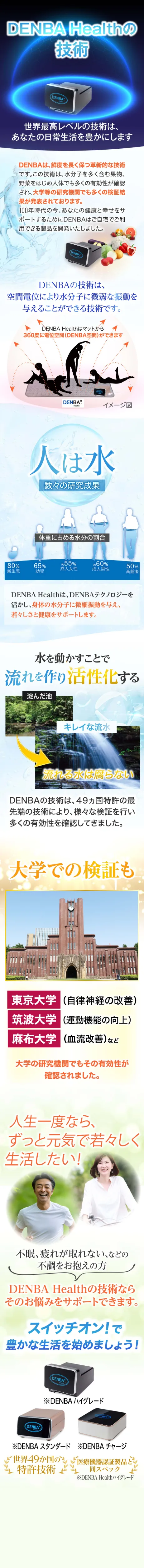 DENBA Healthの革新技術が毎日の暮らしをより快適にします